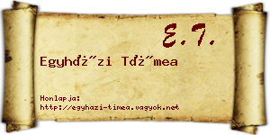 Egyházi Tímea névjegykártya
